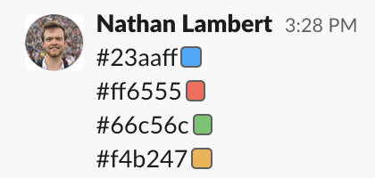 Conversations with myself regularly are testing colors.